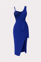 Glimmer Women's Sequin Bodycon Midi Dress | Glamorous Sleeveless Party Dress for Women