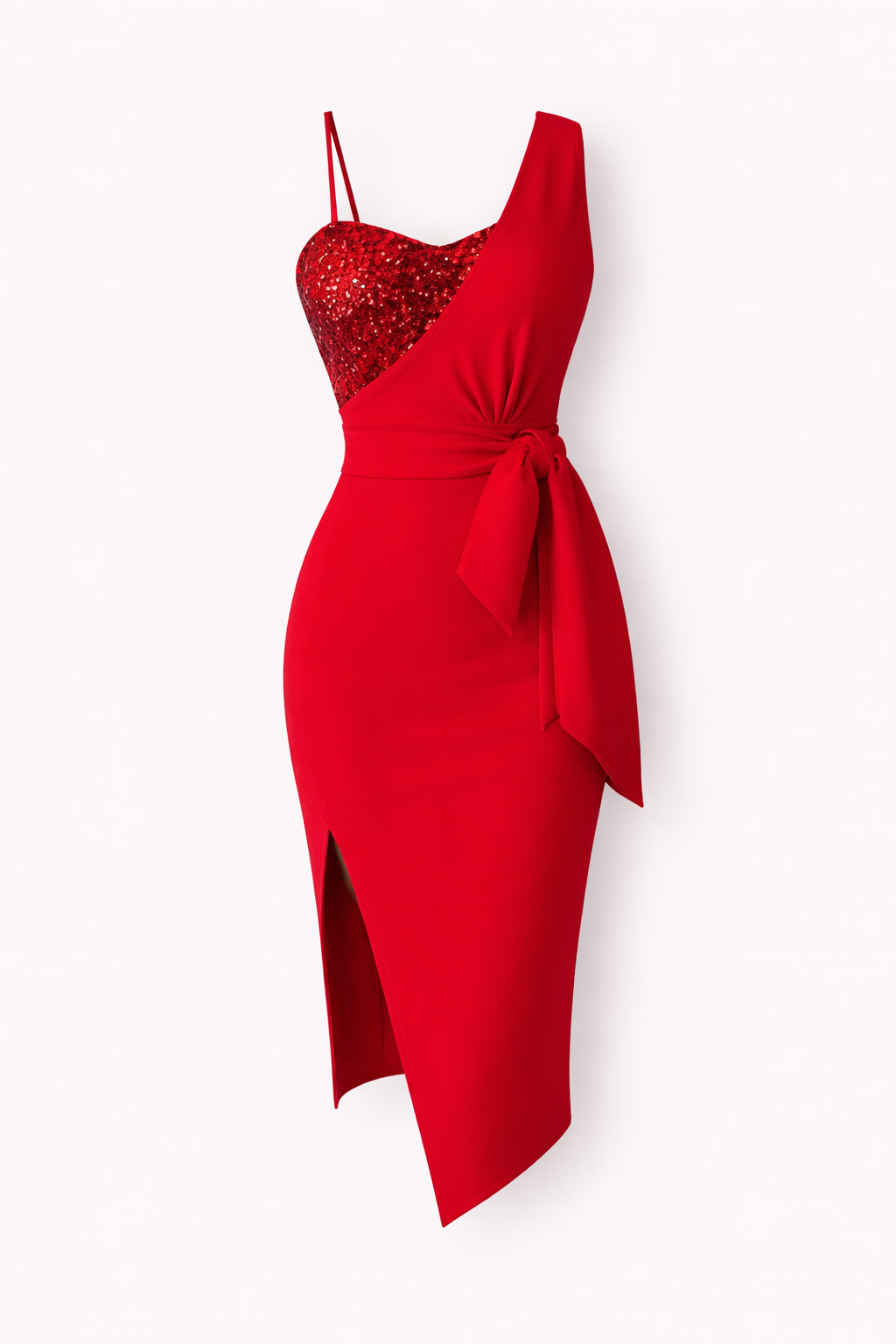 Glimmer Women's Sequin Bodycon Midi Dress | Glamorous Sleeveless Party Dress for Women