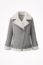 Harlow Women's Leather Buckle Jacket | Casual Everyday Vegan Leather Jacket for Women