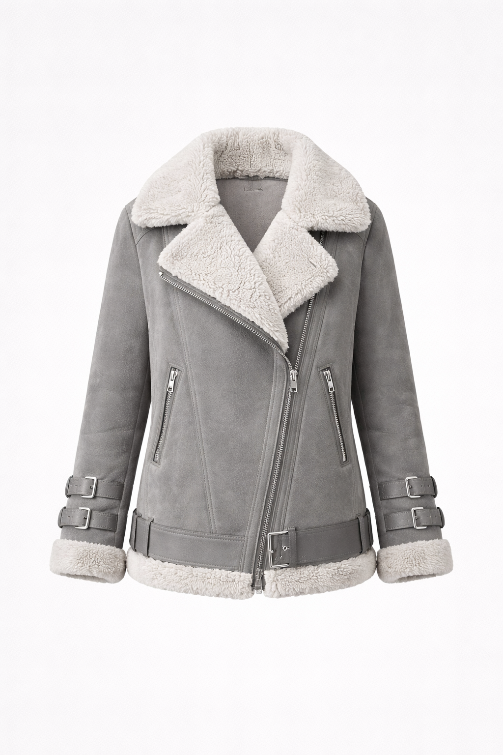 Harlow Women's Leather Buckle Jacket | Casual Everyday Vegan Leather Jacket for Women