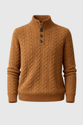 Women’s Cable Knit Button-Up Jumper – Chunky Warm Knit