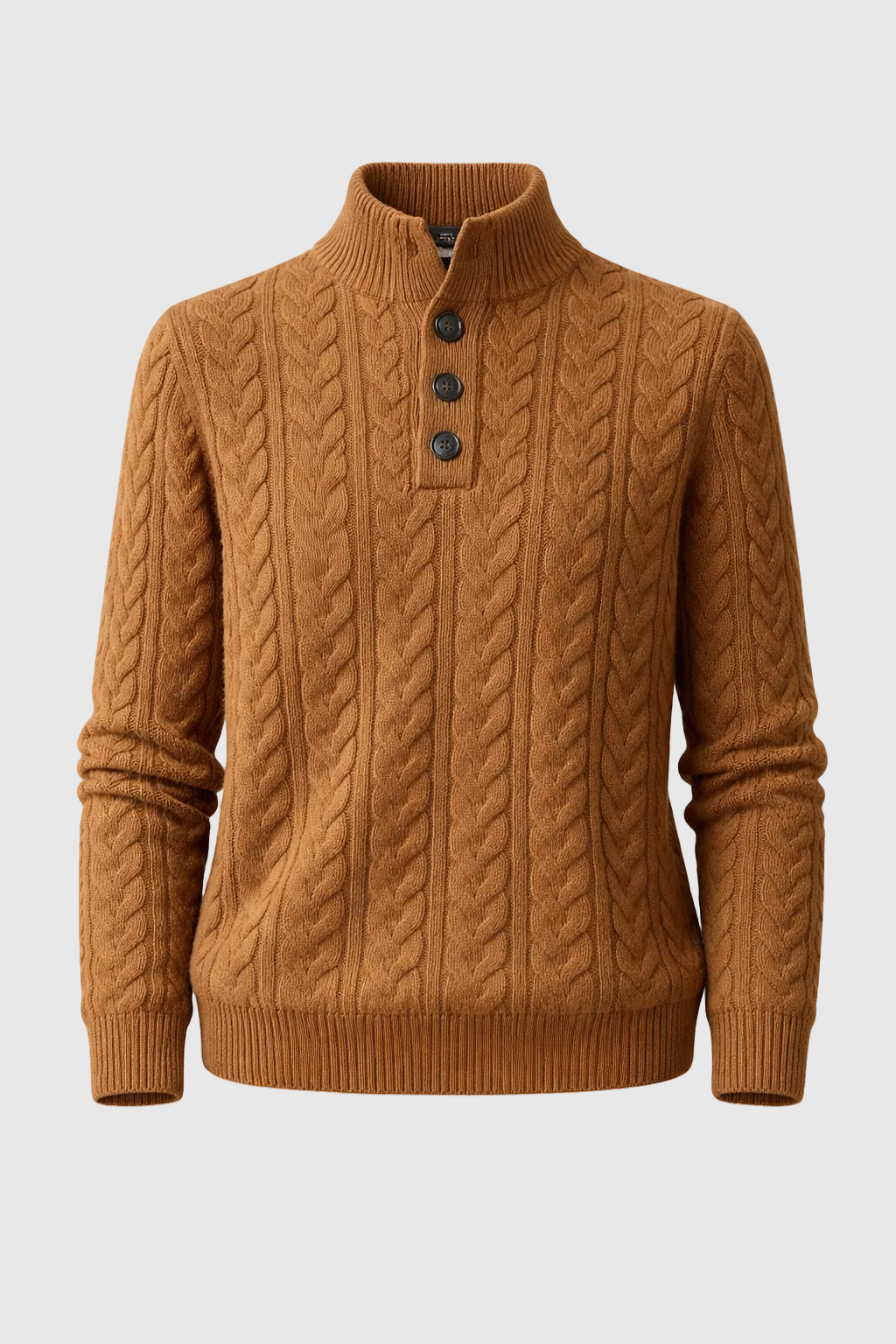 Women’s Cable Knit Button-Up Jumper – Chunky Warm Knit