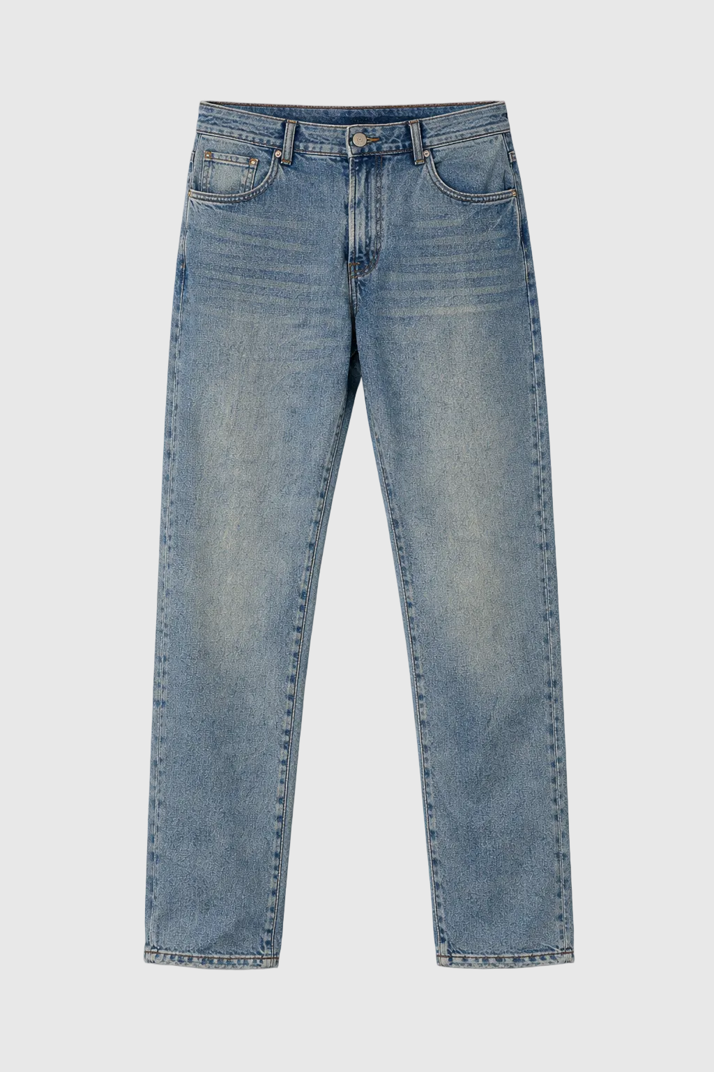 Men’s Straight Leg Jeans – Regular Fit Casual Denim