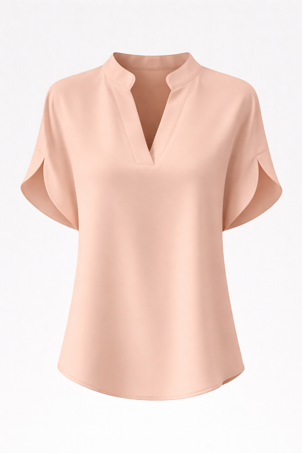 Hope Women's Elegant Satin V-Neck Blouse | Lightweight Silk-Look Blouse for Women