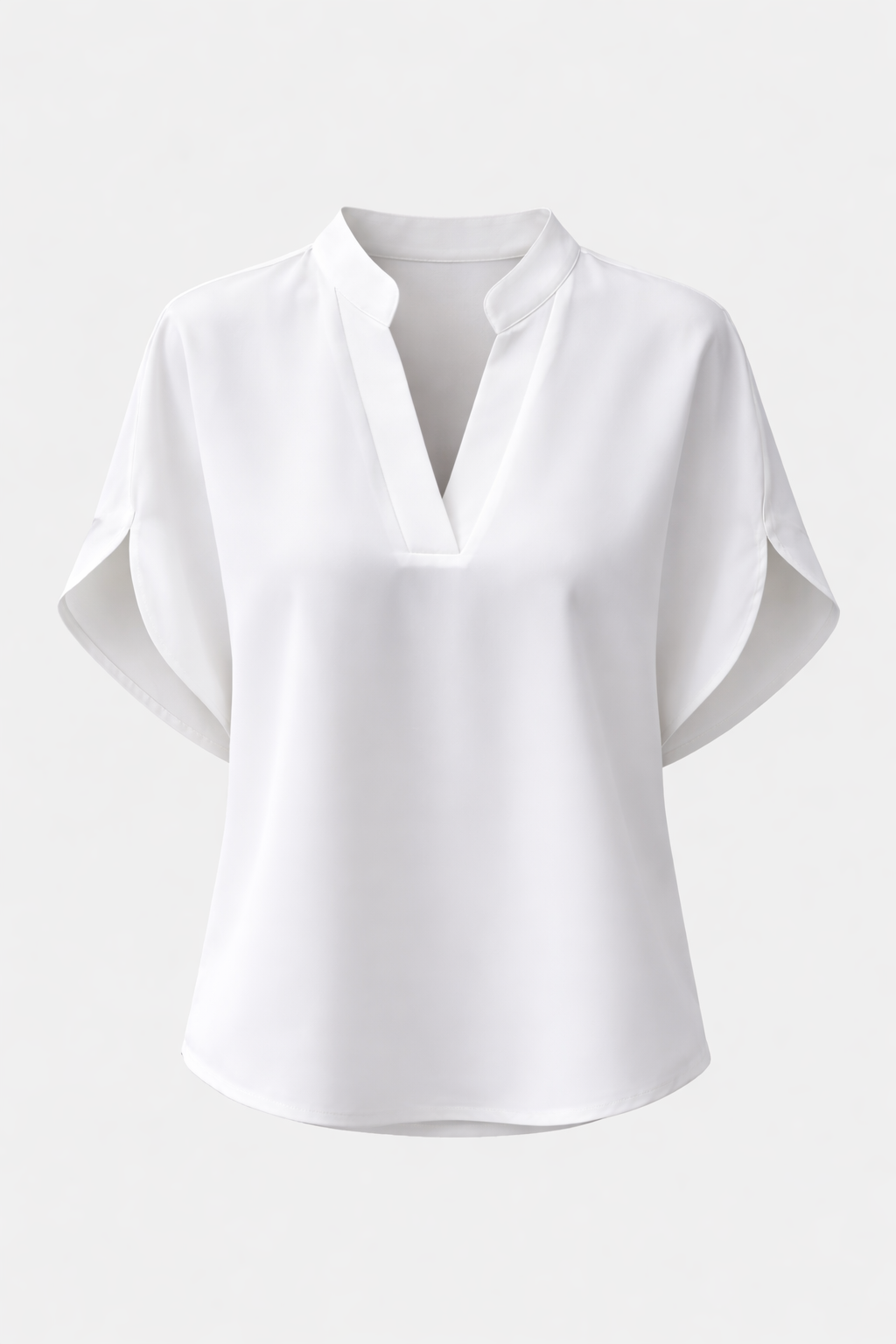 Hope Women's Elegant Satin V-Neck Blouse | Lightweight Silk-Look Blouse for Women