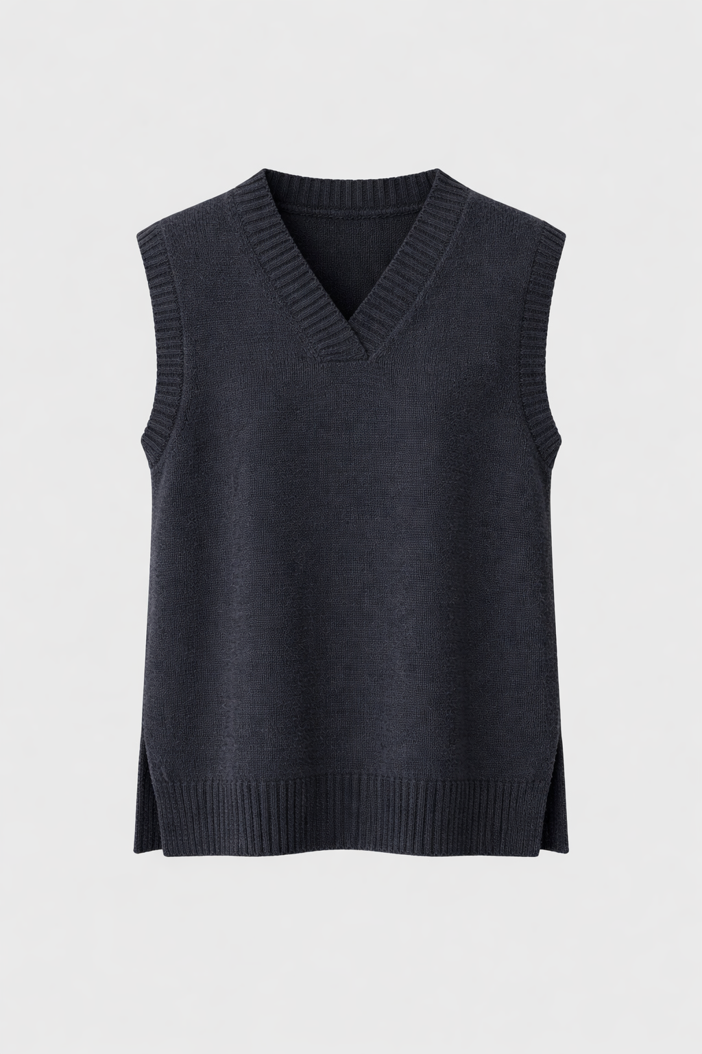 Vienne Women's Elegant Wool Blend V-Neck Knitted Vest | Classic Sleeveless Jumper for Women
