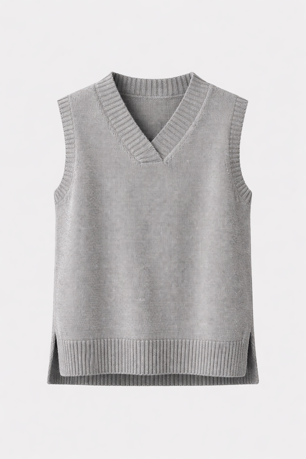 Vienne Women's Elegant Wool Blend V-Neck Knitted Vest | Classic Sleeveless Jumper for Women