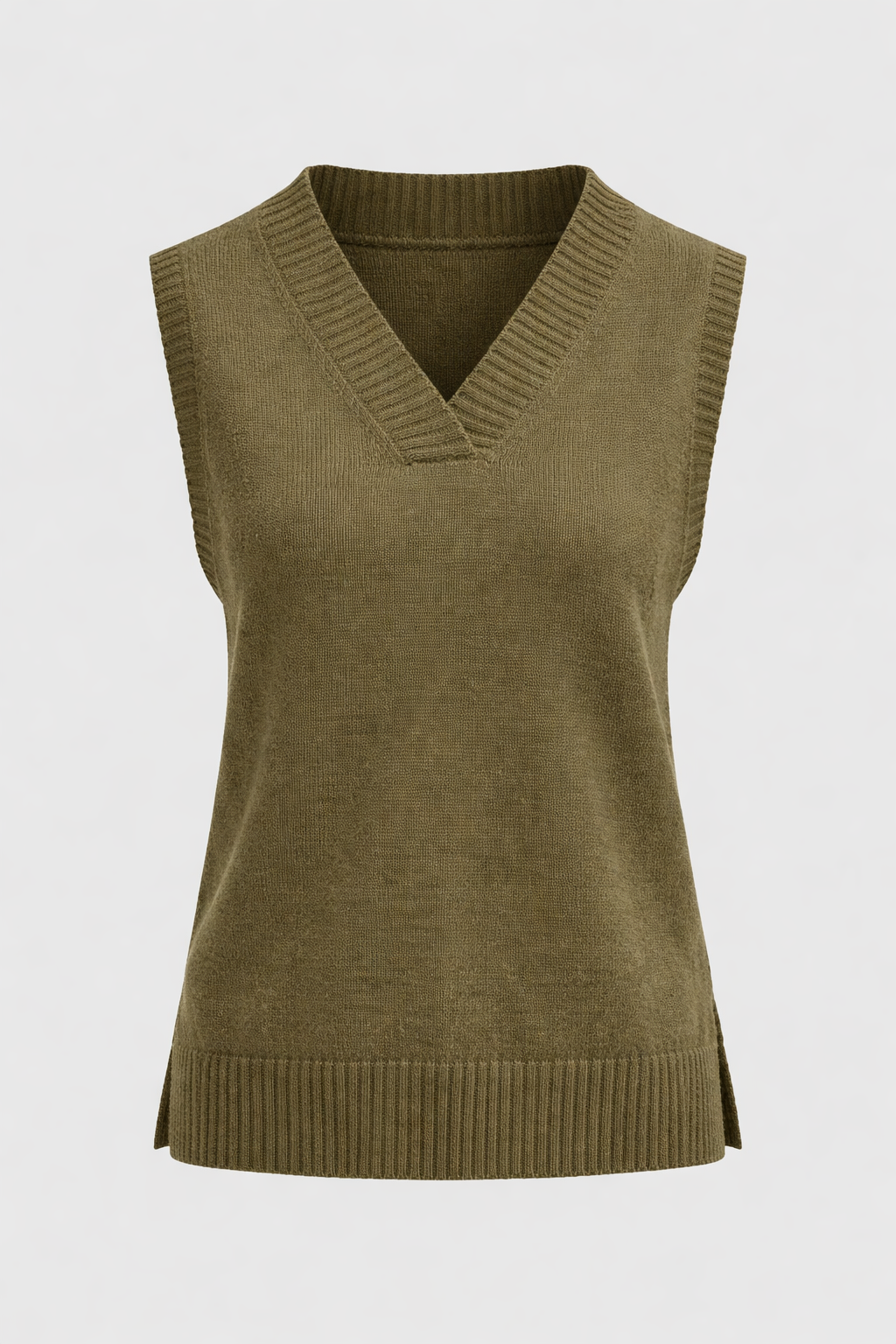 Vienne Women's Elegant Wool Blend V-Neck Knitted Vest | Classic Sleeveless Jumper for Women