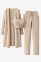 Women's Fluffy Teddy Fleece Co-ord Set | Three-Piece Loungewear Set | Cosy Home & Gifting