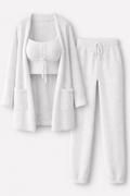 Women's Fluffy Teddy Fleece Co-ord Set | Three-Piece Loungewear Set | Cosy Home & Gifting