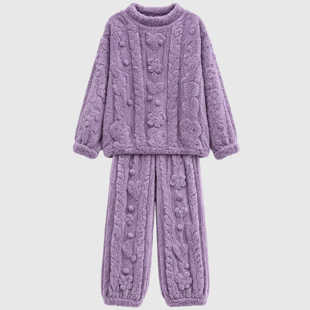 Graciela Women's Fleece Pyjama Set | Soft Warm Fleece Pajama Set for Women | Cosy Winter Loungewear & Sleepwear