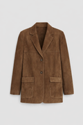 Hannah Women's Brown Suede Jacket | Classic Winter Suede Jacket for Women | Timeless Smart Casual Outerwear