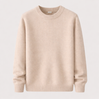 Nathan Men's Winter Cashmere Blend Sweater | Luxury Loose Fit Cashmere Knit Jumper for Men | Smart Casual Everyday Knitwear