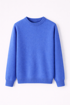 Nathan Men's Winter Cashmere Blend Sweater | Luxury Loose Fit Cashmere Knit Jumper for Men | Smart Casual Everyday Knitwear