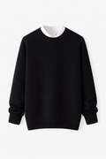 Nathan Men's Winter Cashmere Blend Sweater | Luxury Loose Fit Cashmere Knit Jumper for Men | Smart Casual Everyday Knitwear