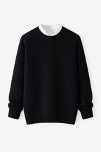 Nathan Men's Winter Cashmere Blend Sweater | Luxury Loose Fit Cashmere Knit Jumper for Men | Smart Casual Everyday Knitwear