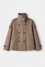 Arielle Women's Classic Wool Blend Peacoat | Chic Tailored Autumn Winter Coat for Women