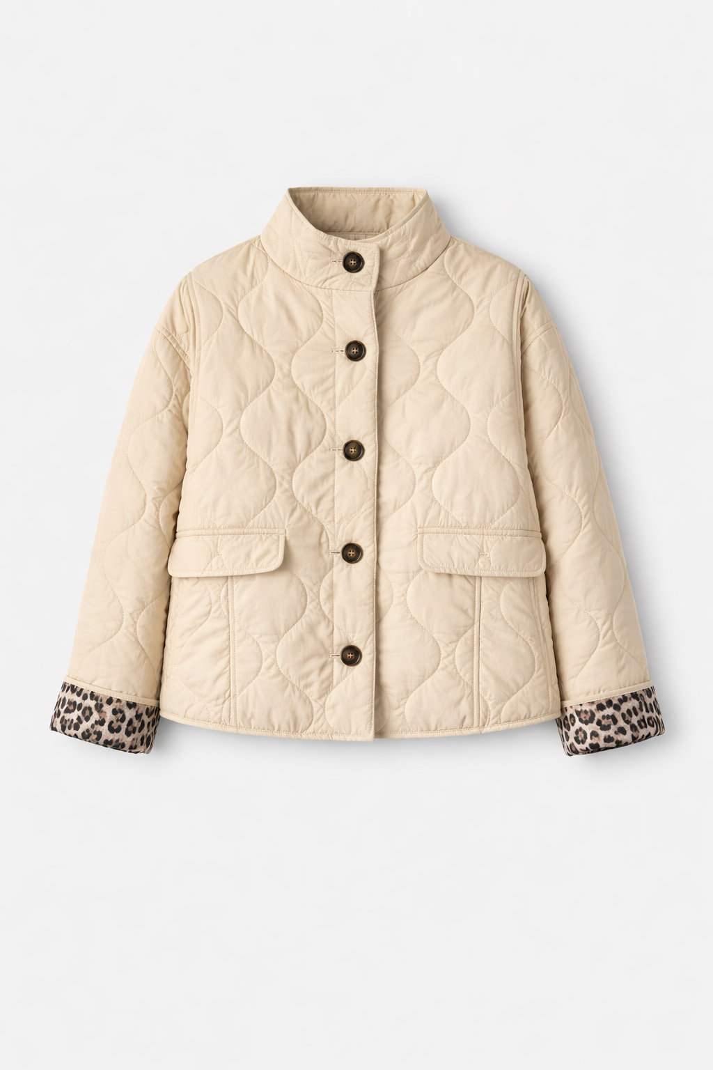 Féline Women's Elegant Leopard-Lined Zip-Up Jacket | Chic Modern Everyday Jacket for Women