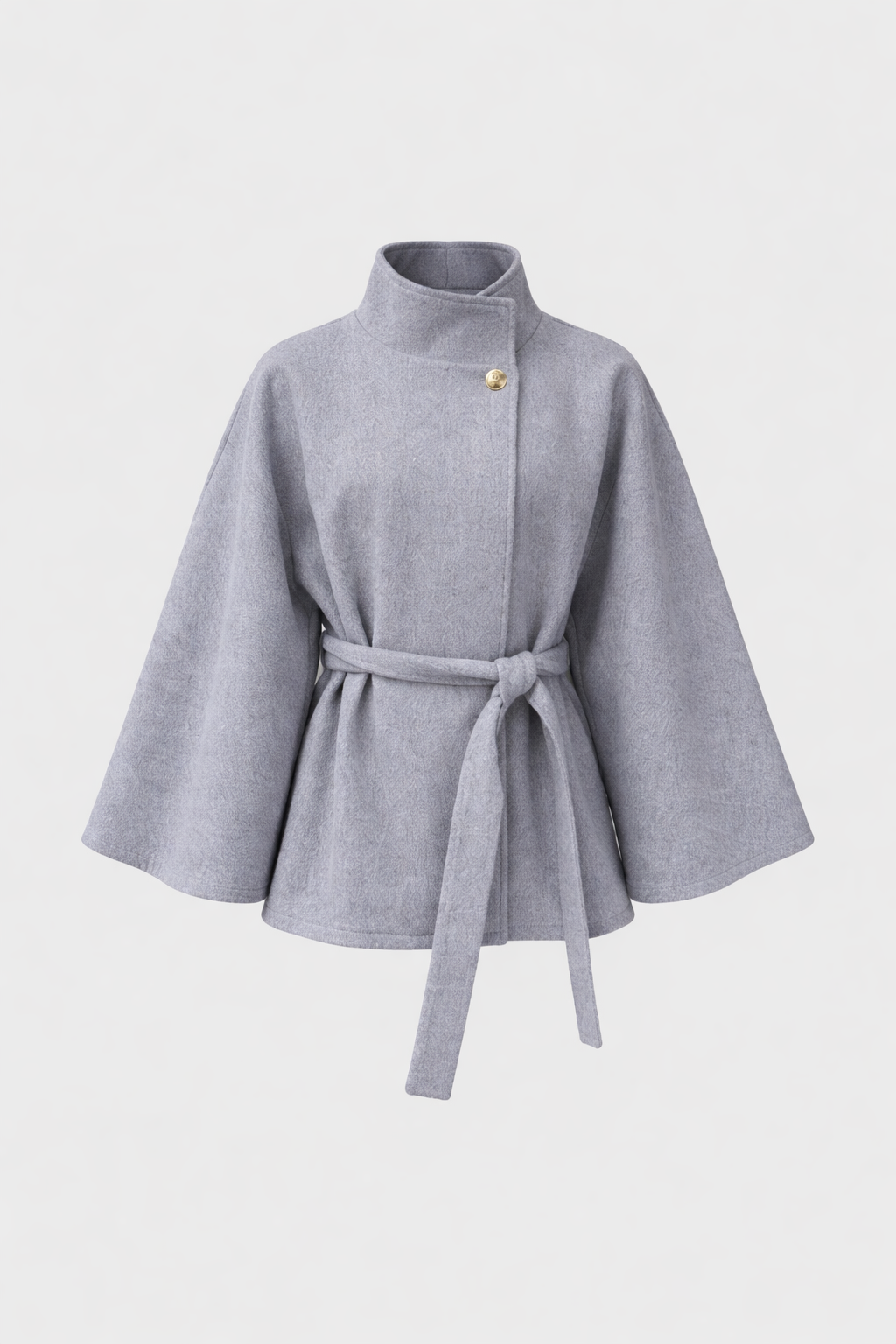 Naiara Women's Wool Blend Poncho with Button Details | Elegant Versatile Cape for Women