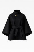 Naiara Women's Wool Blend Poncho with Button Details | Elegant Versatile Cape for Women