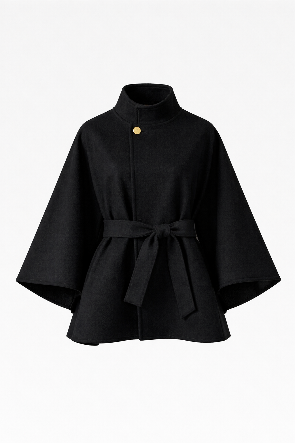 Naiara Women's Wool Blend Poncho with Button Details | Elegant Versatile Cape for Women