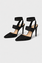 Justine Women's Orthopedic Stiletto Court Shoes | Elegant Faux Suede Pump with Arch Support