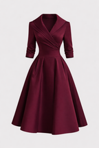 Aurora Women's Vintage Cotton Midi Dress | Short Sleeve Casual Everyday Jersey Dress