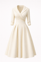 Aurora Women's Vintage Cotton Midi Dress | Short Sleeve Casual Everyday Jersey Dress