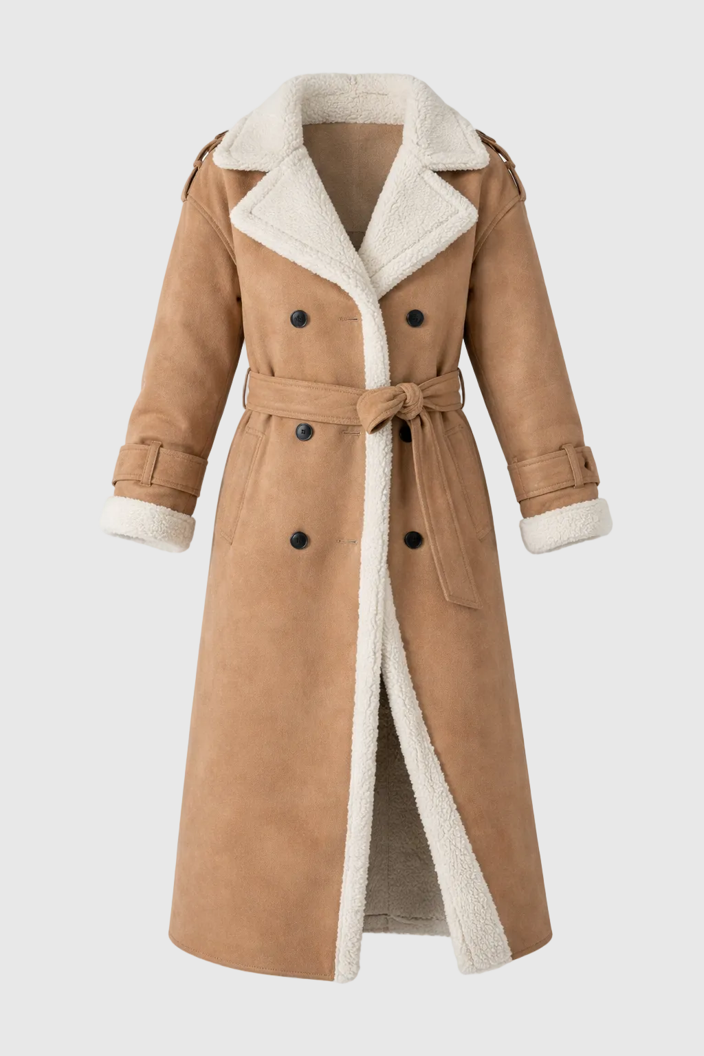 Women's Long Elegant Winter Coat | Tailored Longline Wool Blend Coat for Women | Smart Winter Outerwear