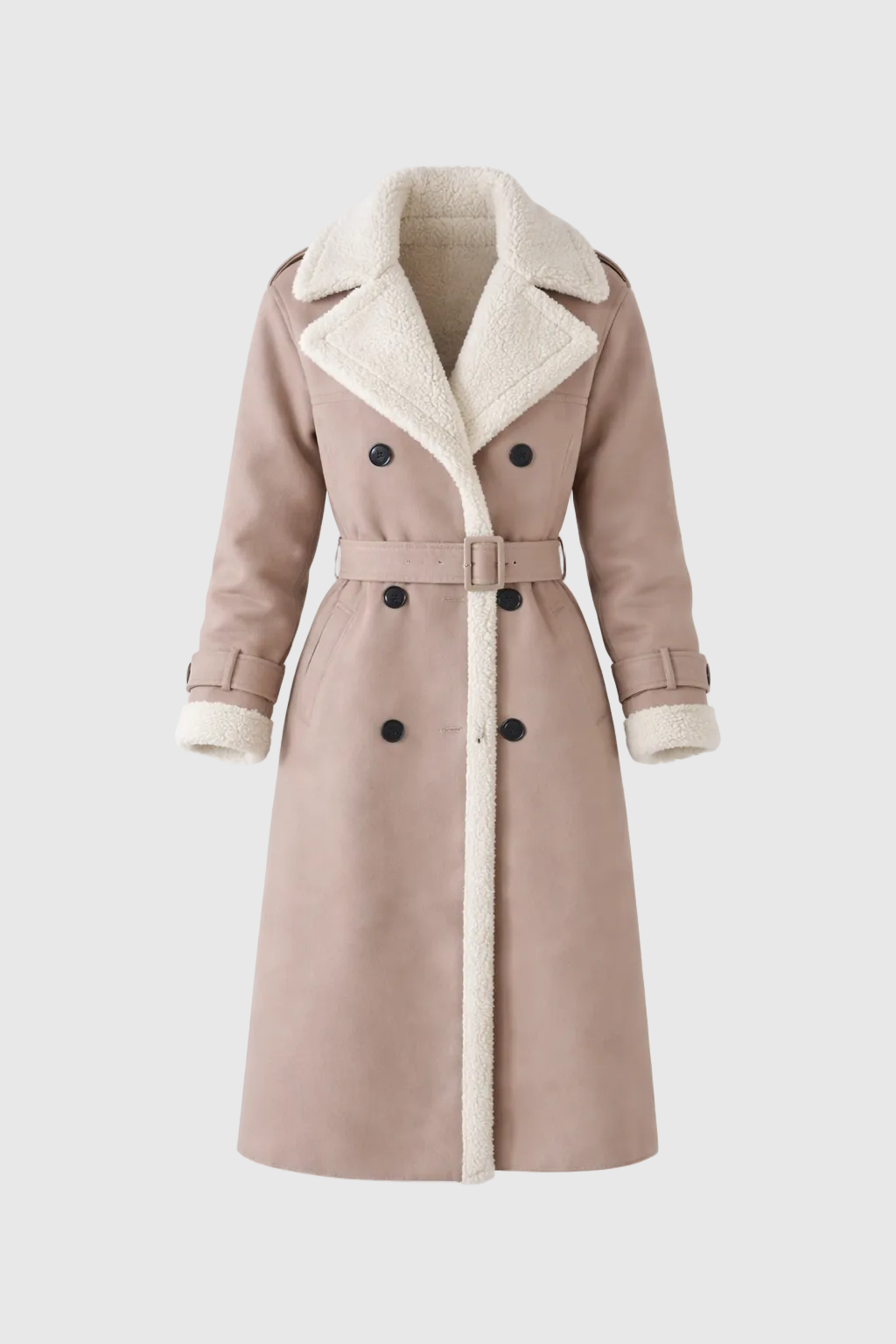 Women's Long Elegant Winter Coat | Tailored Longline Wool Blend Coat for Women | Smart Winter Outerwear