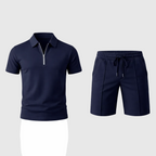 Men's Luxury Polo Shirt and Shorts Set | Smart Casual Co-Ord Matching Set for Men