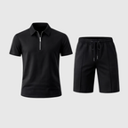 Men's Luxury Polo Shirt and Shorts Set | Smart Casual Co-Ord Matching Set for Men