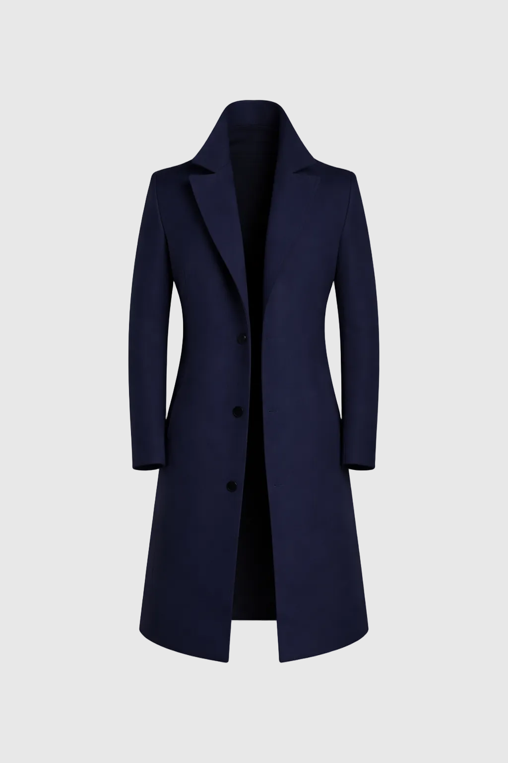 Men's Classic Tailored Overcoat | Wool Blend Smart Winter Coat for Men | Timeless Elegant Outerwear