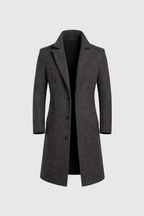 Men's Classic Tailored Overcoat | Wool Blend Smart Winter Coat for Men | Timeless Elegant Outerwear