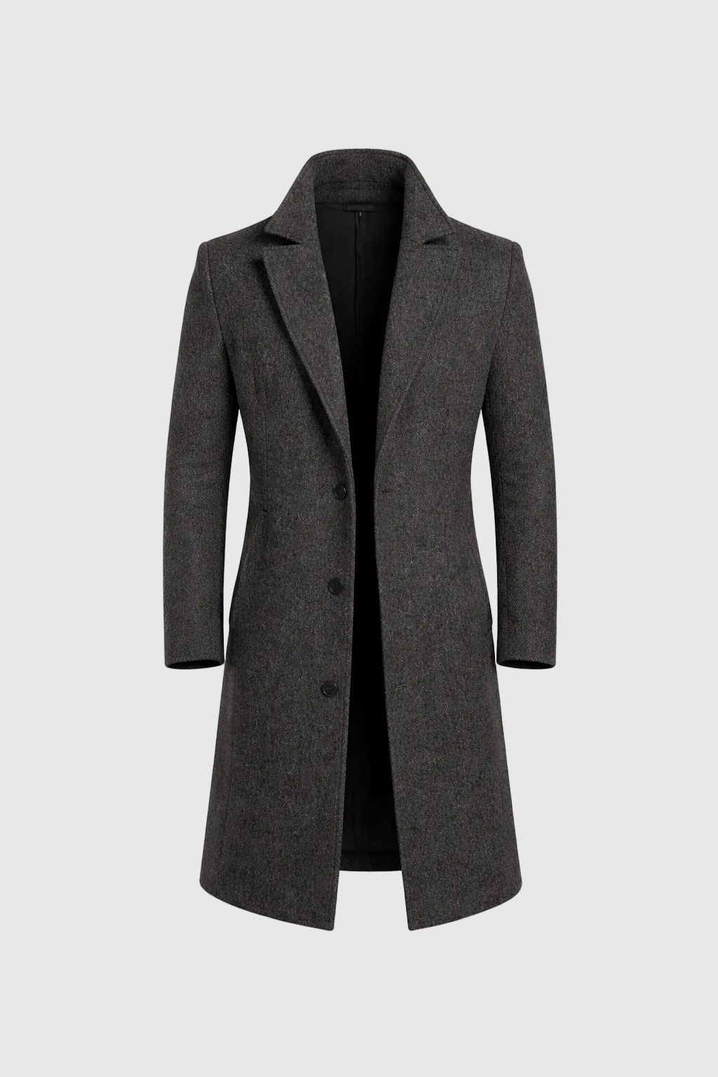 Men's Classic Tailored Overcoat | Wool Blend Smart Winter Coat for Men | Timeless Elegant Outerwear