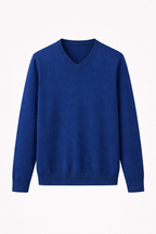 Tom Men's Slim Fit Cashmere Blend V-Neck Sweater | Luxury Soft Knitwear for Men