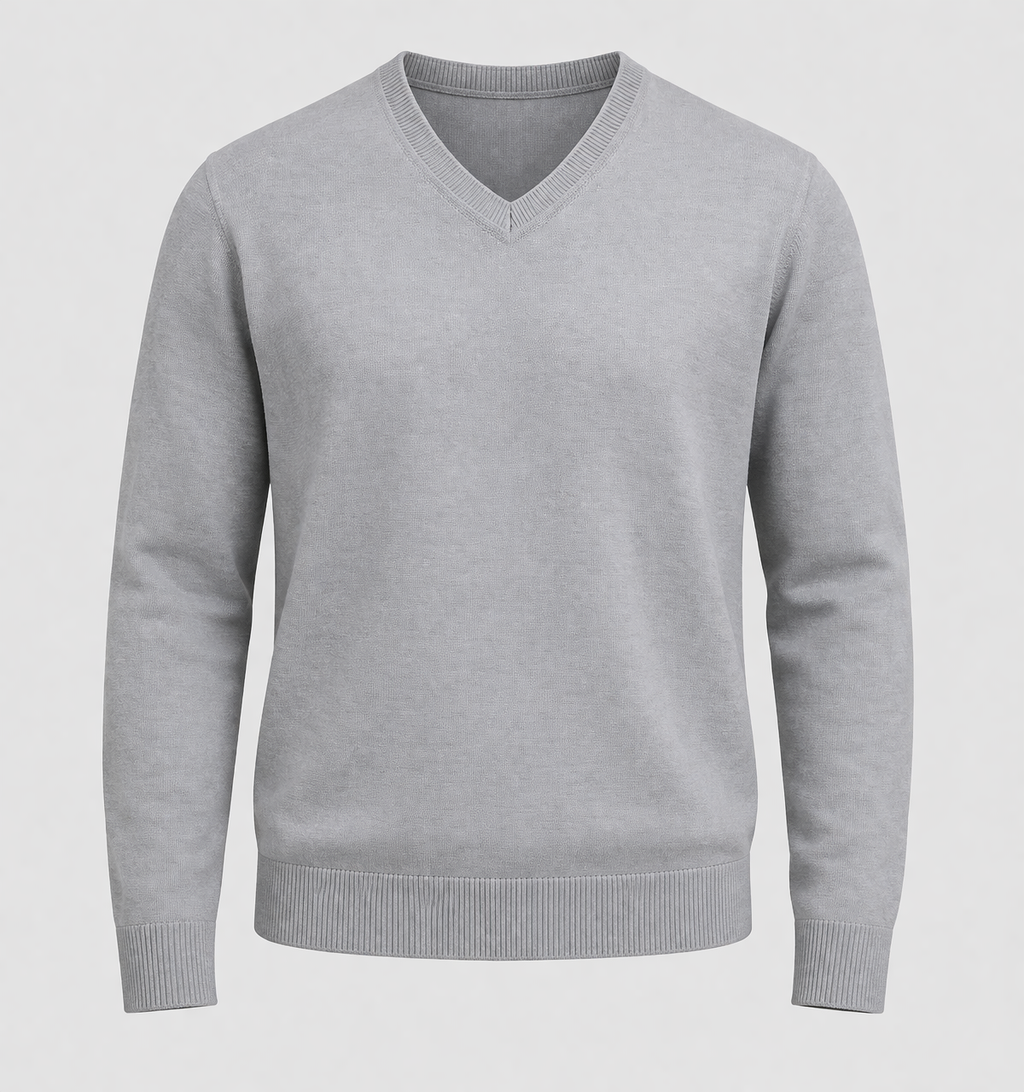 Tom Men's Slim Fit Cashmere Blend V-Neck Sweater | Luxury Soft Knitwear for Men