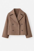 Sophie Women's Elegant Short Tailored Coat | Classic Cropped Everyday Coat for Women
