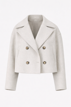 Sophie Women's Elegant Short Tailored Coat | Classic Cropped Everyday Coat for Women