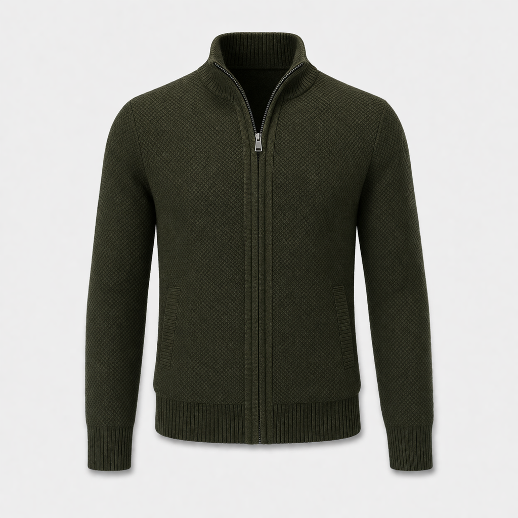 Alden Men's Wool Blend Cardigan | Classic Regular Fit Button-Up Knitwear for Men