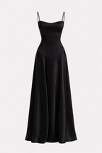 Gabriella Women's Satin Bodycon Maxi Dress | Fitted Silhouette | Evening & Smart Casual