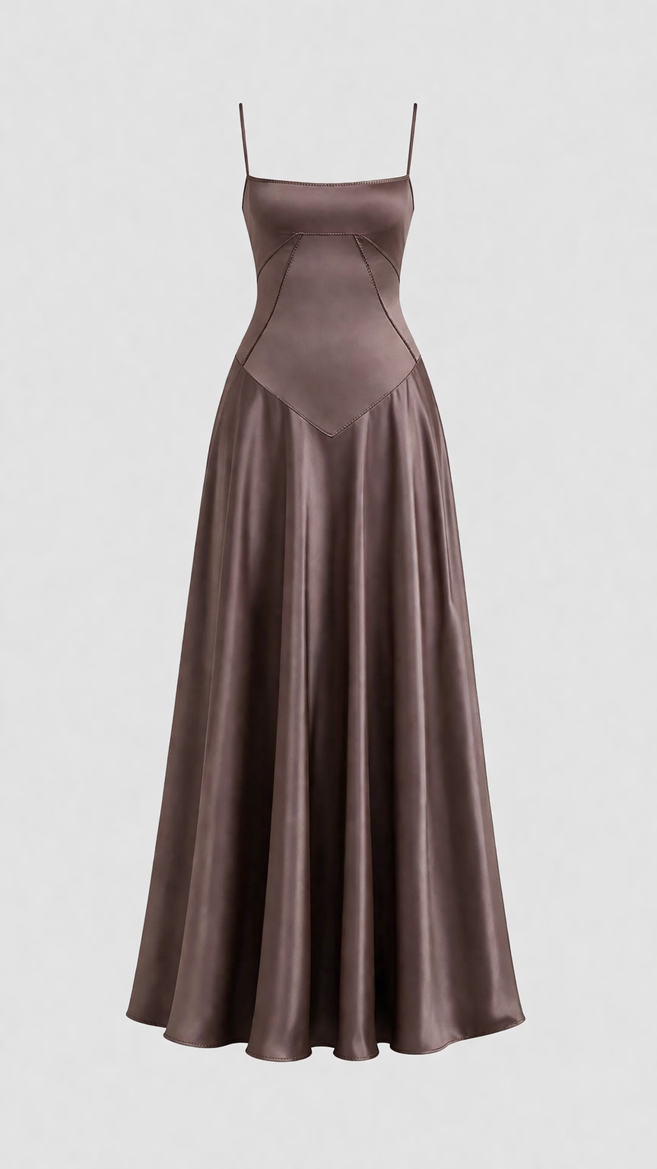 Gabriella Women's Satin Bodycon Maxi Dress | Fitted Silhouette | Evening & Smart Casual