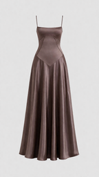 Gabriella Women's Satin Bodycon Maxi Dress | Fitted Silhouette | Evening & Smart Casual