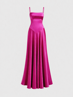 Gabriella Women's Satin Bodycon Maxi Dress | Fitted Silhouette | Evening & Smart Casual