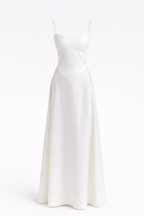 Gabriella Women's Satin Bodycon Maxi Dress | Fitted Silhouette | Evening & Smart Casual