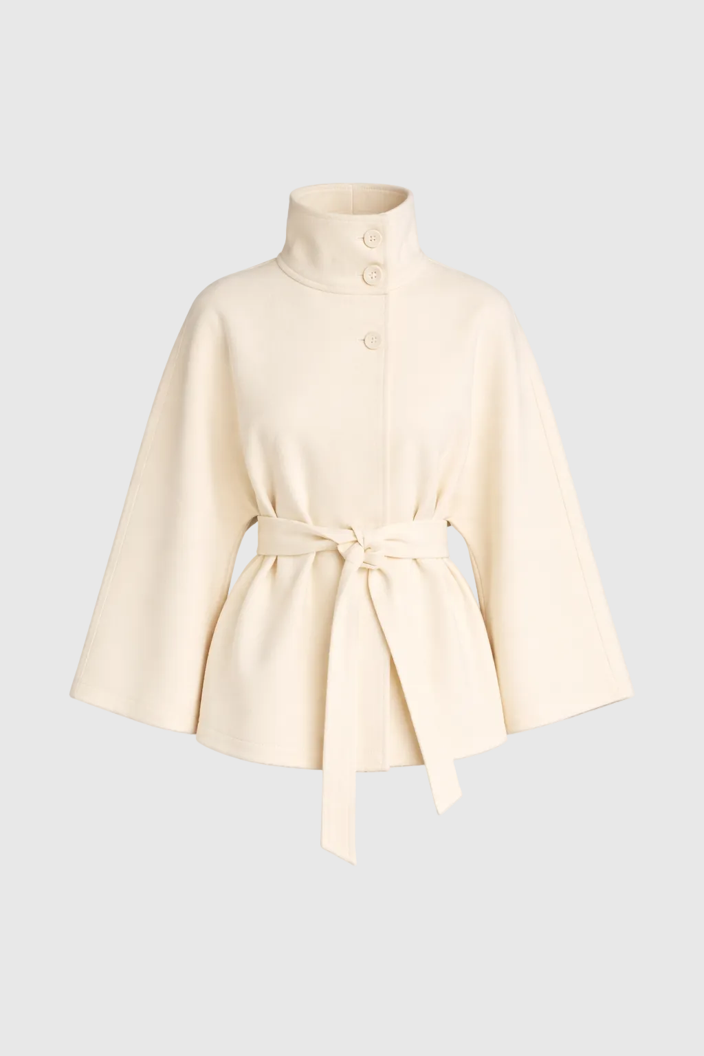 Jannah Women's White Wool Cashmere Jacket | Elegant Smart Casual Outerwear