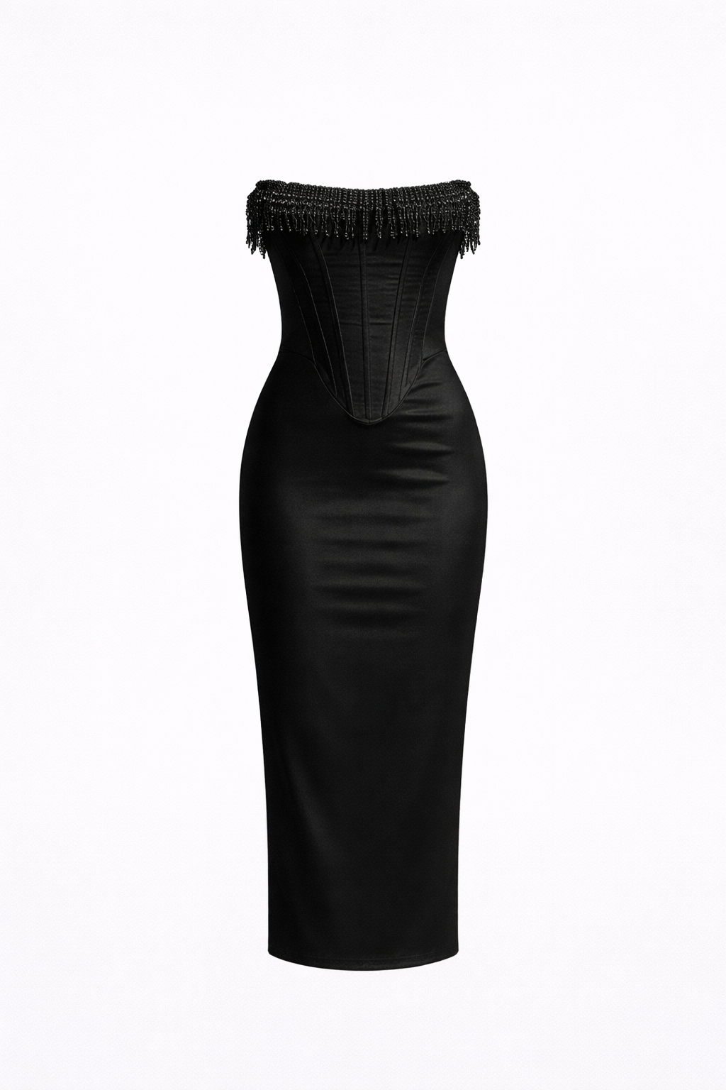 Sharlene Women's Satin Bodycon Midi Dress | Going Out Occasion Dress | Wedding Guest & Evening