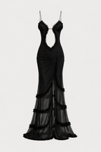 Alondra Women's Satin Bodycon Maxi Dress | Going Out Occasion Dress | Wedding Guest & Evening