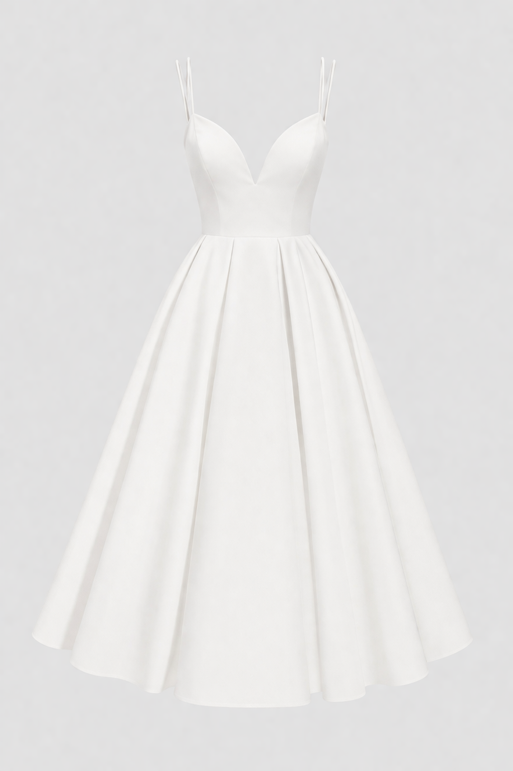 Alazne Women's Chiffon Elegant Midi Dress | Spaghetti Strap Deep V A-Line | Evening & Occasion