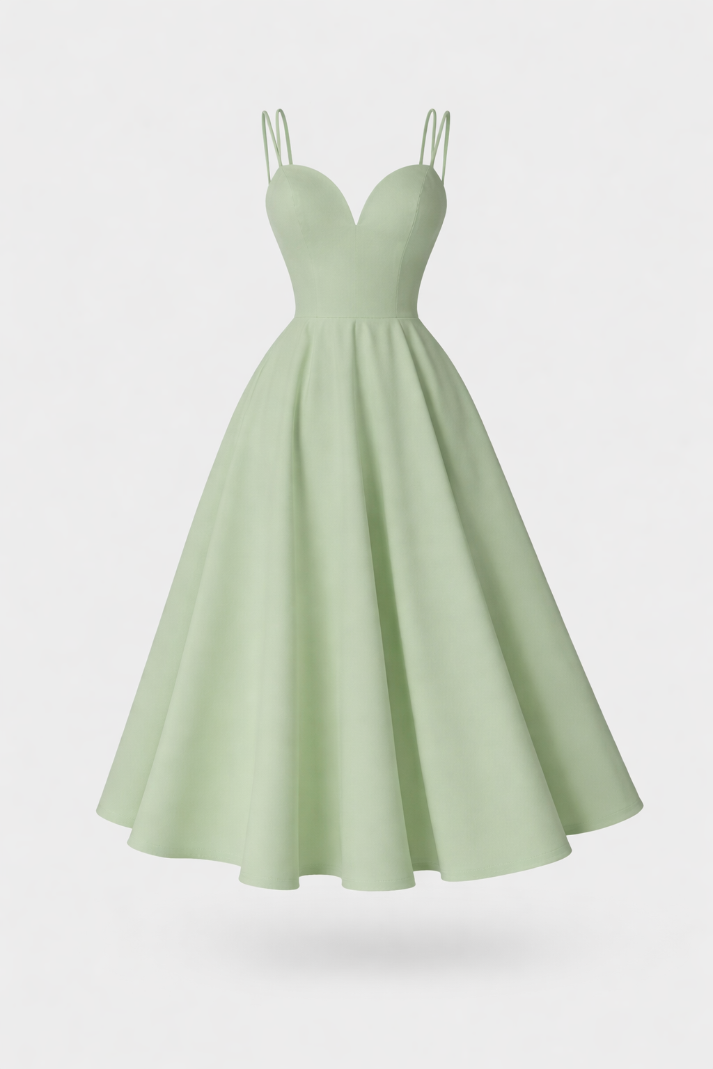 Alazne Women's Chiffon Elegant Midi Dress | Spaghetti Strap Deep V A-Line | Evening & Occasion